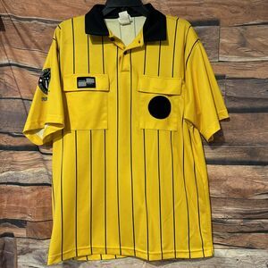USA Soccer Federation Referee Jersey Medium Yellow / Black Official Sports